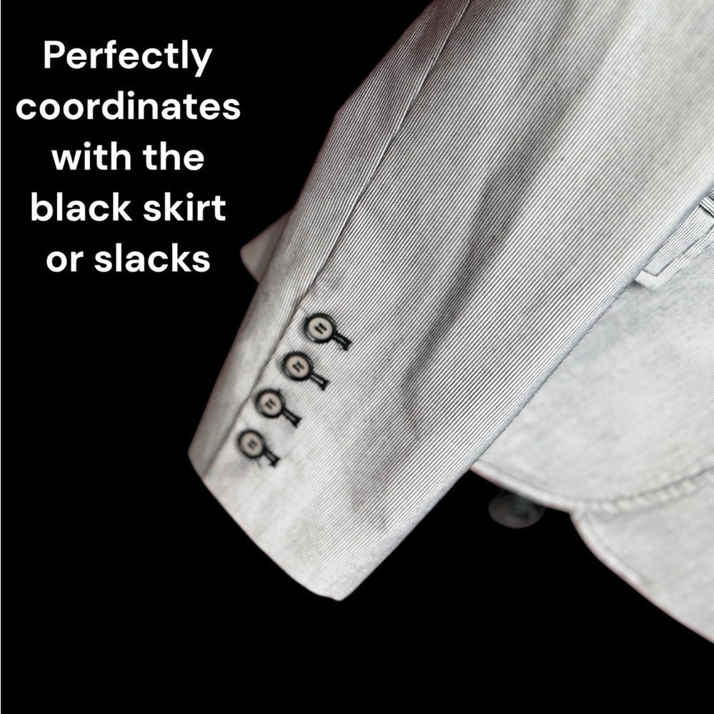 Grace Elements Professional Blazer Black/Grey Tai… - image 5